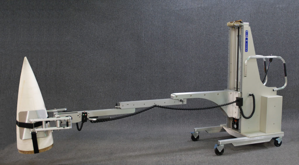 Extending Clamp Lift for Loading Nose Cones into Anechoic Chamber
