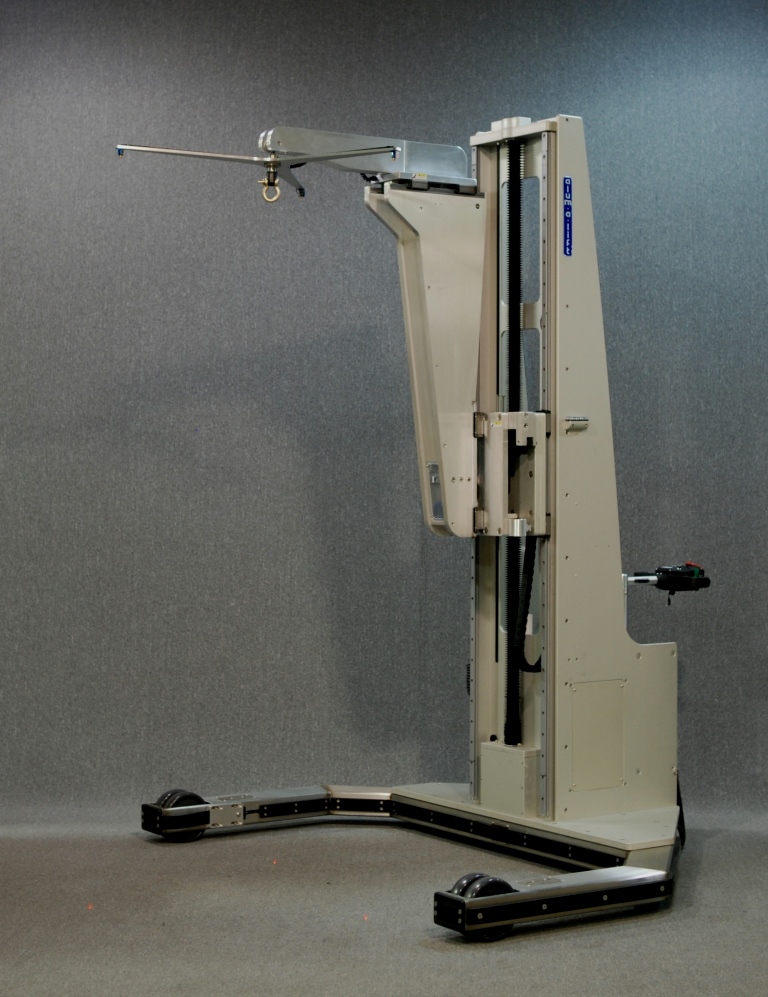 Extending Boom Lift with Laser Alignment Feature for Installing Carts