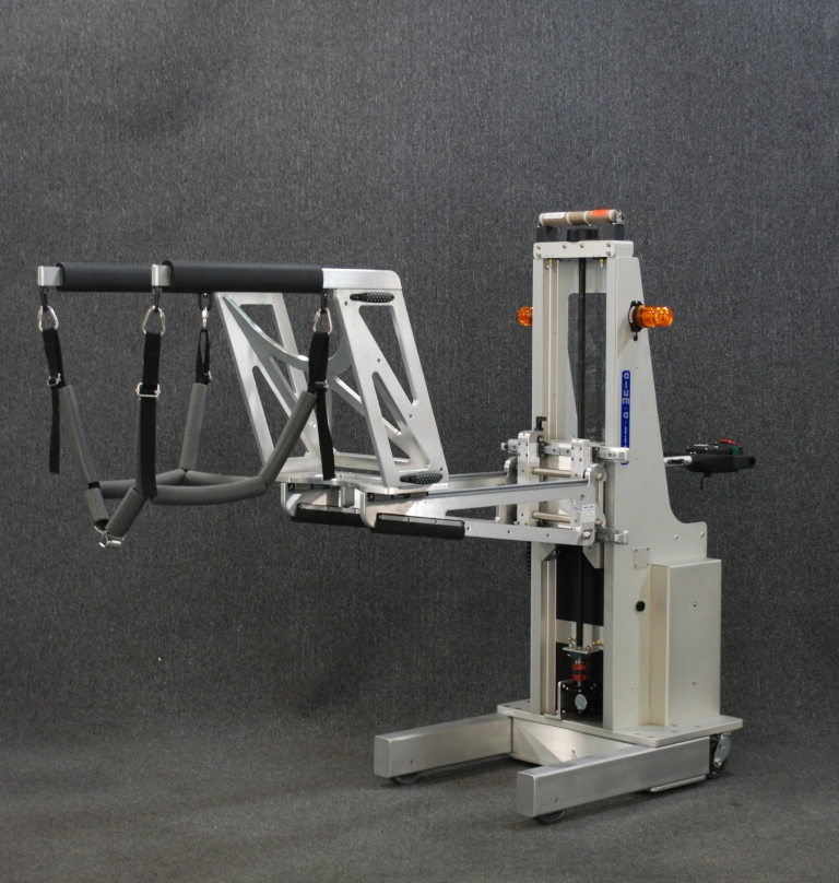 Power Drive Lift with Shuttling Cradle for Handling Electronics Assemblies