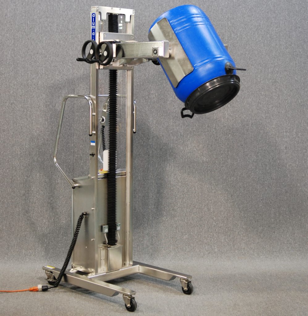 IP65 Stainless Steel Lift with Clamp and Forward Rotation for Dumping Drums