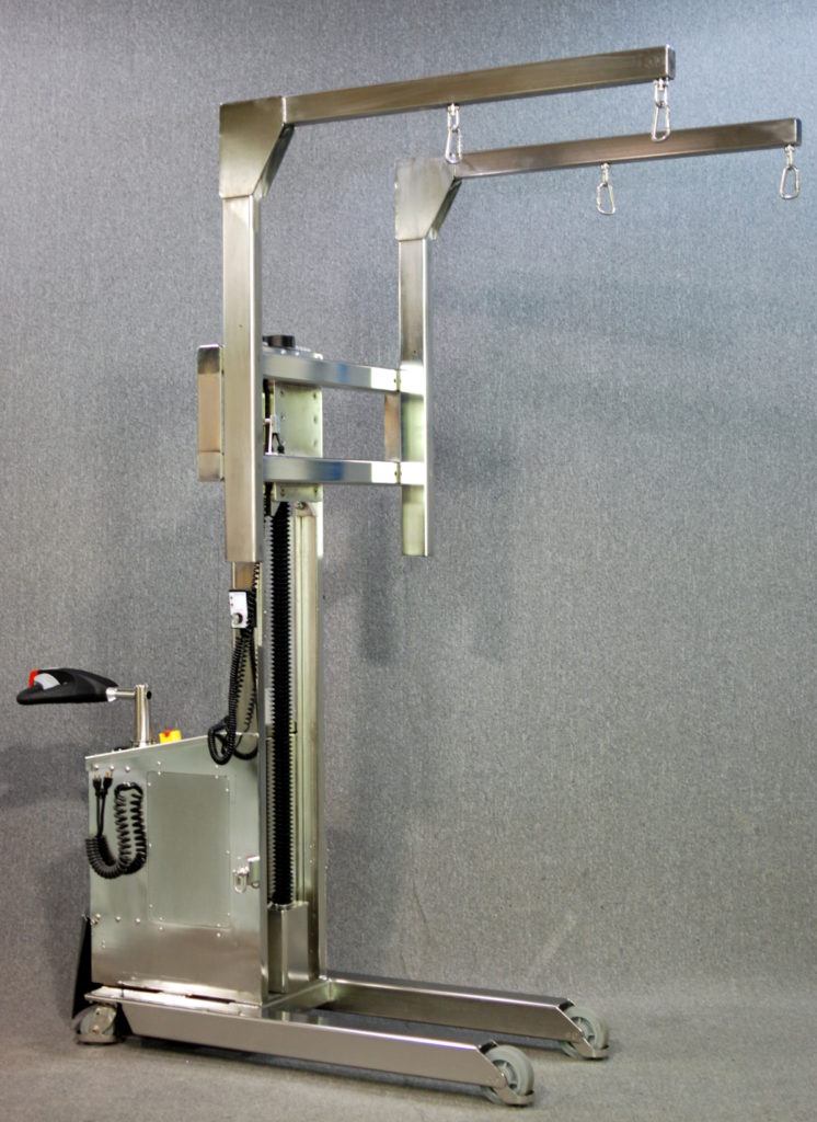 Self Propelled Stainless Steel Lift with Dual Forks and IP65 Rating for Wash Down