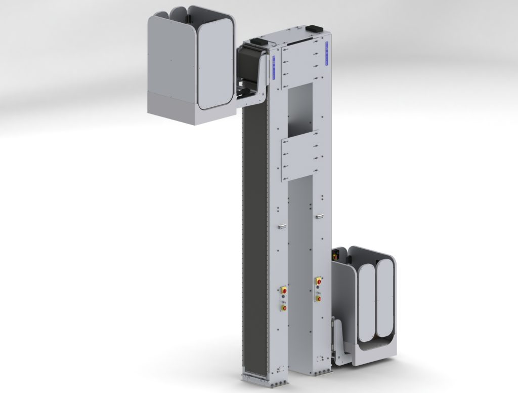 Floor-Mounted Dual Personnel Lifts with Aerial Work Platforms