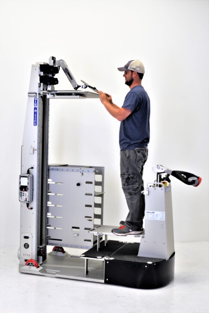 Custom Ergonomic Self-Propelled Datacenter Lift with Onboard Storage for Server Parts