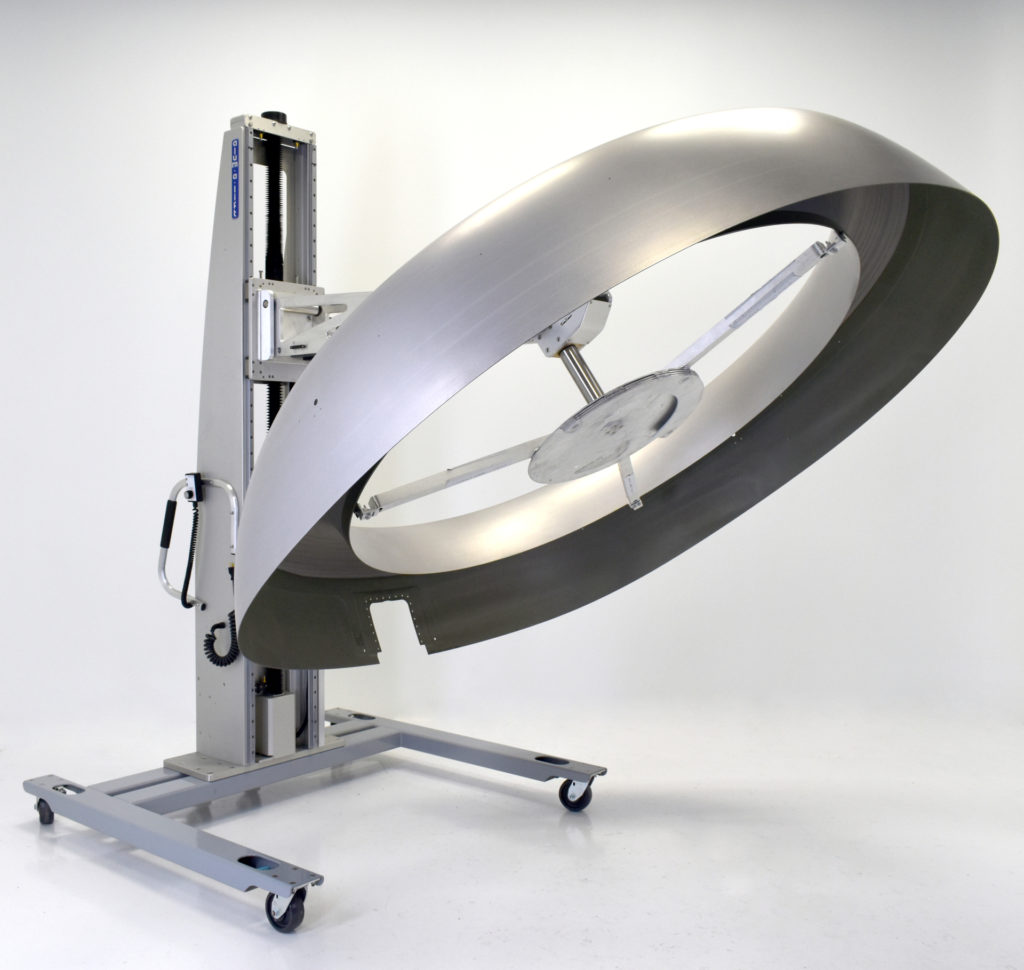 Portable Custom Material Handling Equipment with Aircraft Engine Inlet Manipulator