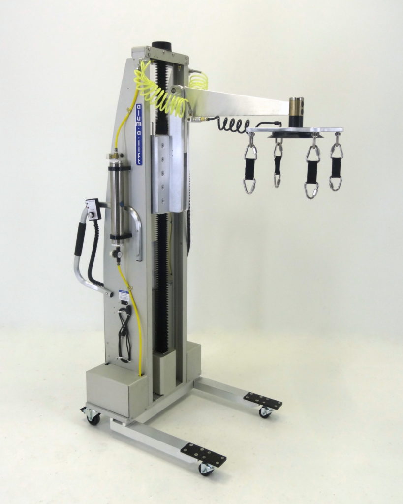 Portable Ergonomic Vacuum Lift With Safety Straps for Silicon Ingots
