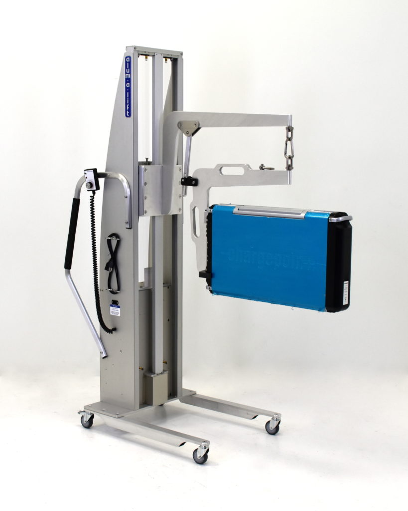 Power Module on Portable Ergonomic Lifter with Custom Fixture