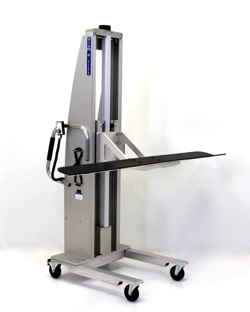 V-Trough Portable Ergonomic Lift for Textile and Fabric Rolls
