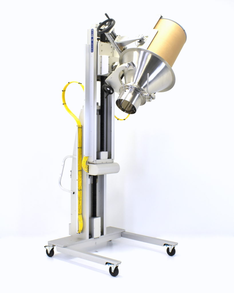 29612 ATEX Pharmaceutical Drum Tipper with Custom Stainless Steel Funnel