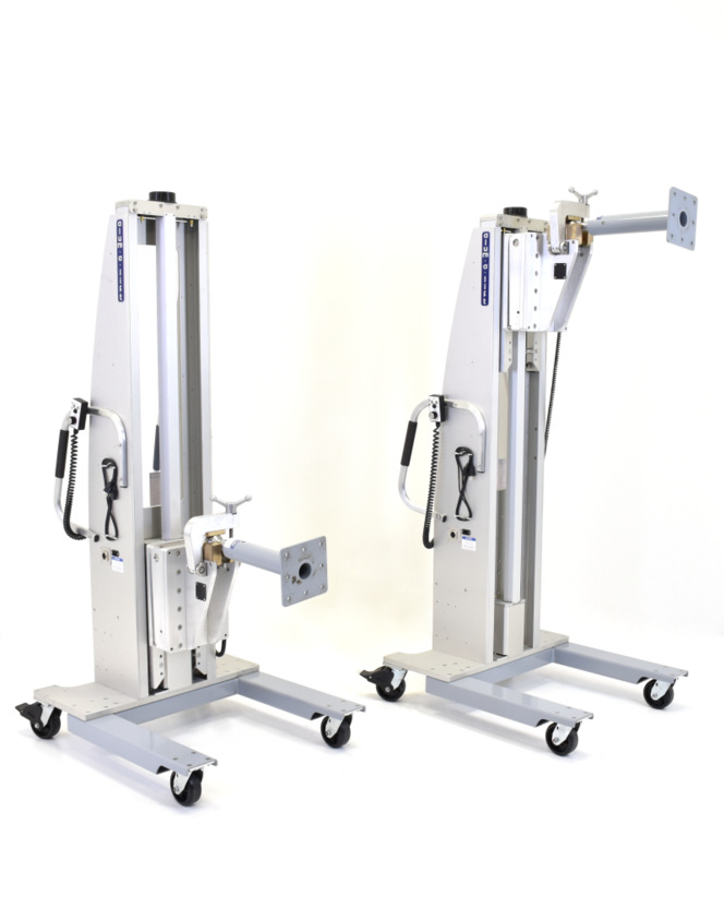 Tandem Ergonomic Lift System for Rotating Electronics Frames