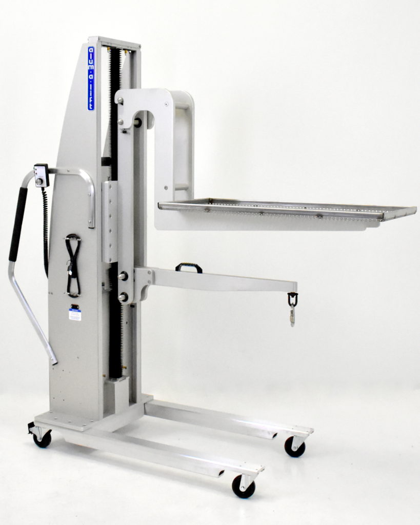 Custom Portable Coating Tank Loader Lift with Perforated Platform