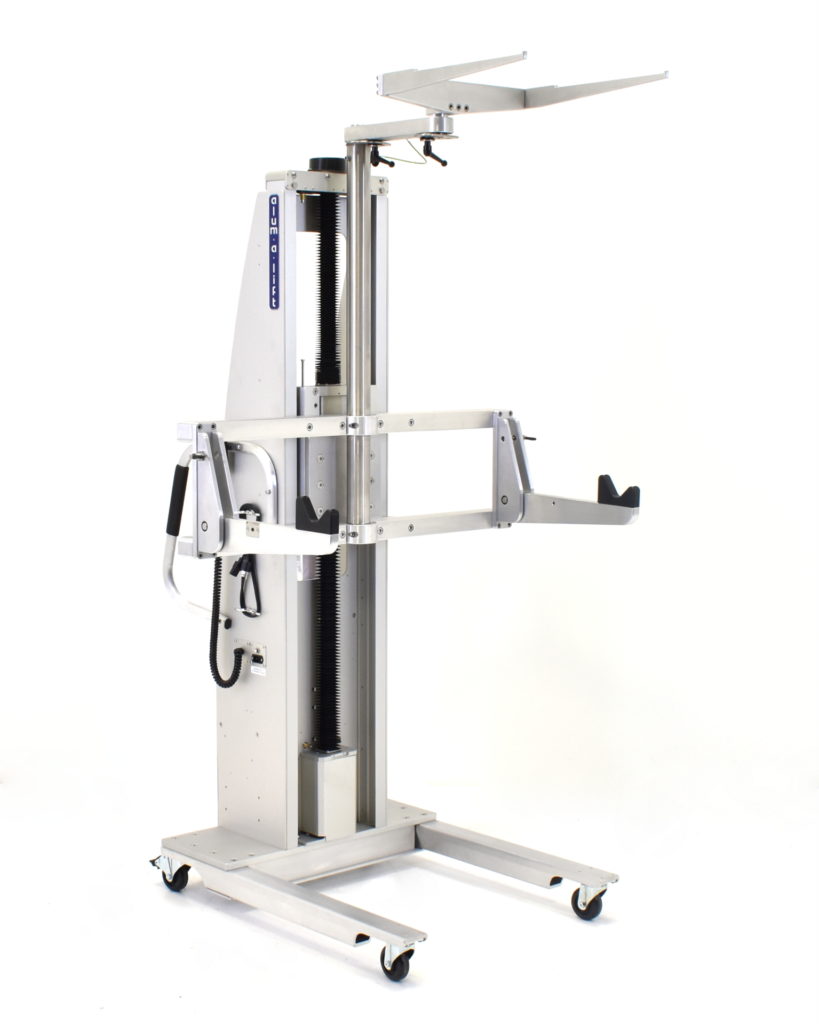 Ergonomic VFFS Packaging Lift for Rolls and Forming Tubes