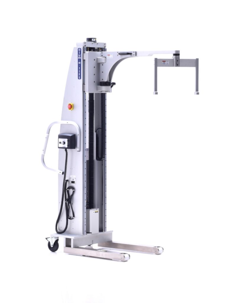 Portable Ergonomic Cleanroom Lift with Swivel Boom and Fixture