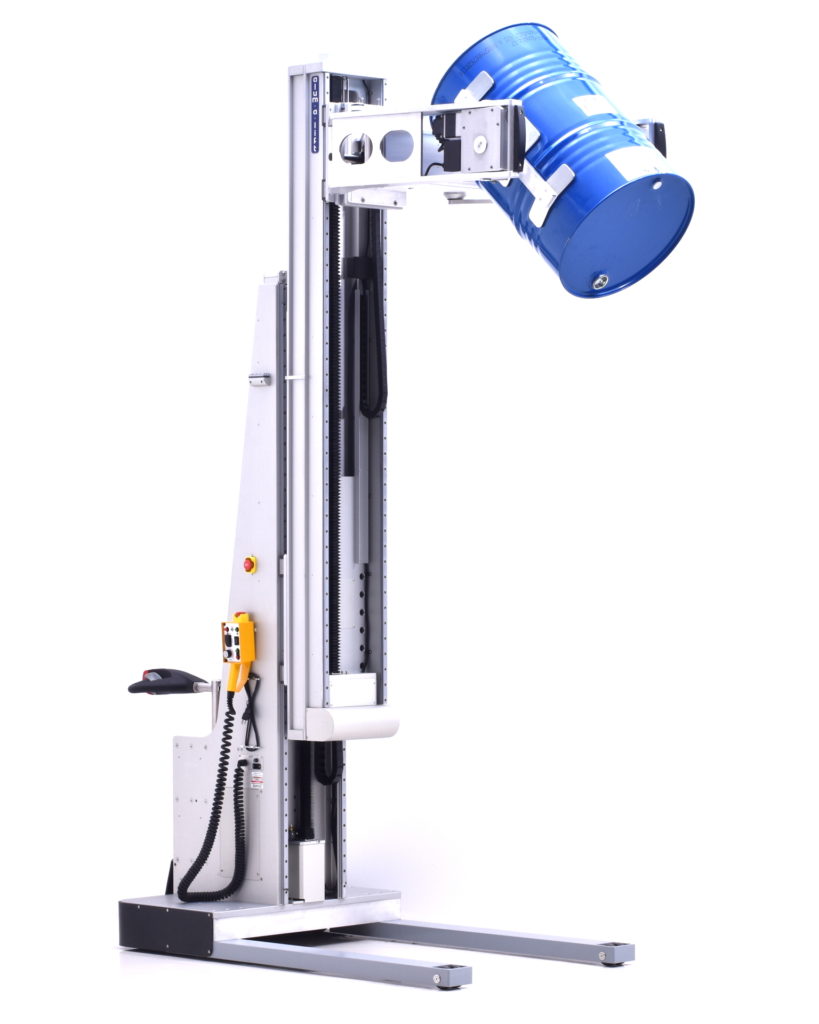 Self-Propelled Drum Dumper Lift for Cosmetics Manufacturing