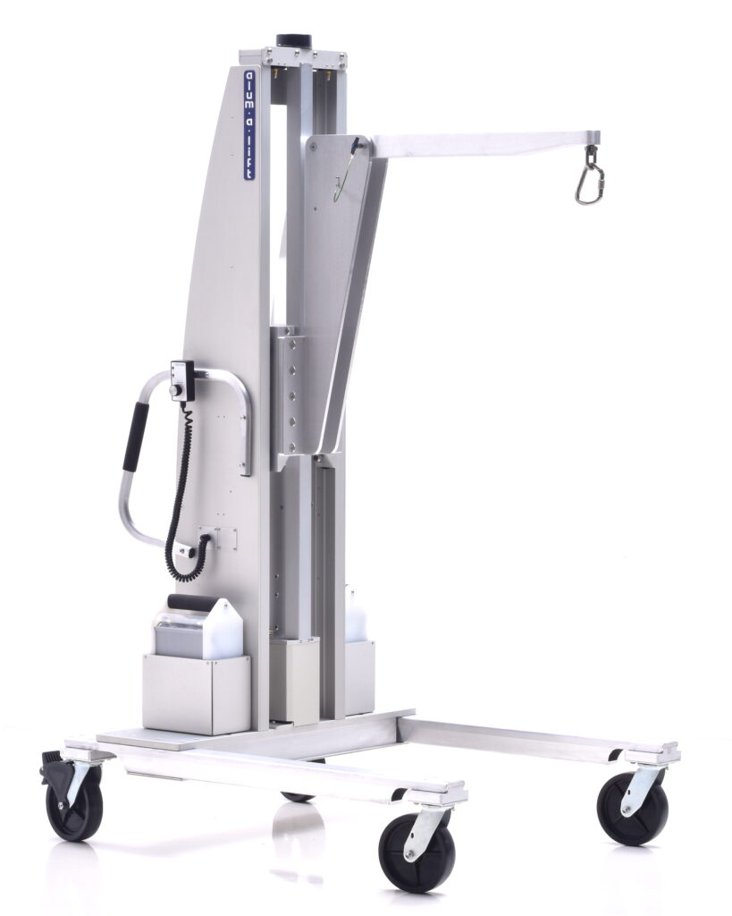 Portable Ergonomic Lifting Device with Boom and Hoist Ring