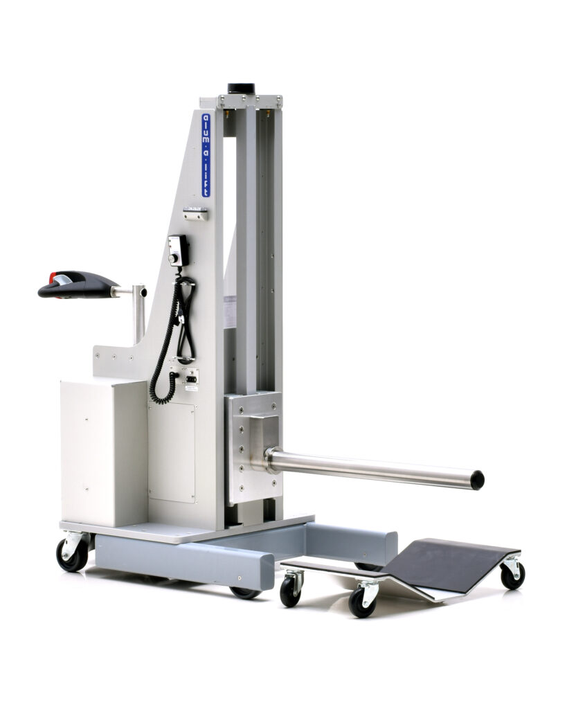 32260 Self-Propelled Roll Lift with Prong and Staging Cart