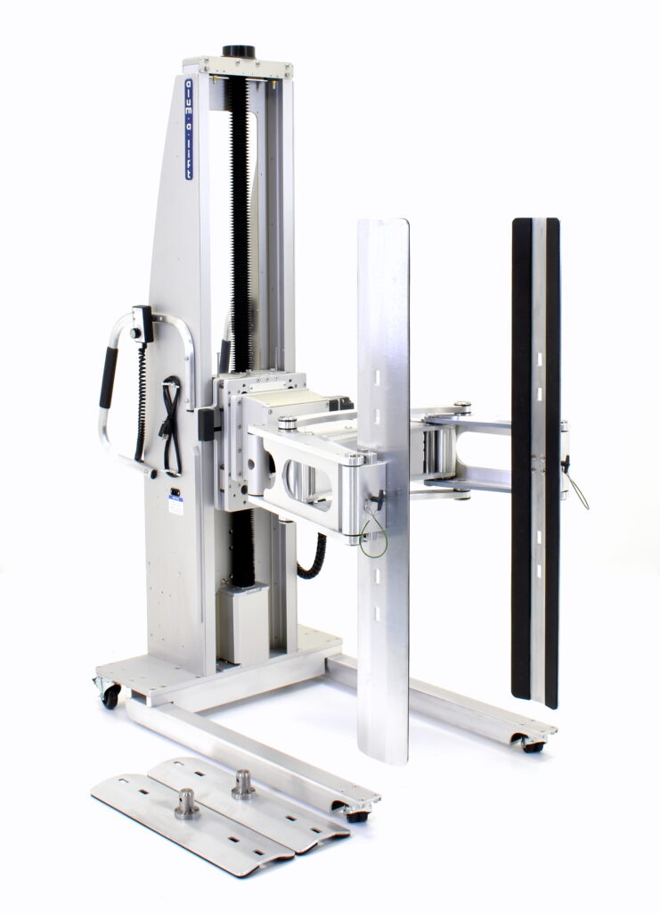 Portable Ergonomic Roll Clamp Lift with Interchangeable Pads