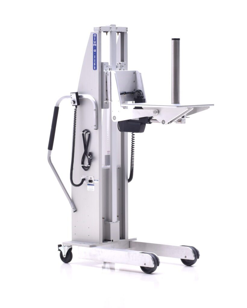 Tilting Platform Lift for Loading Grindstones