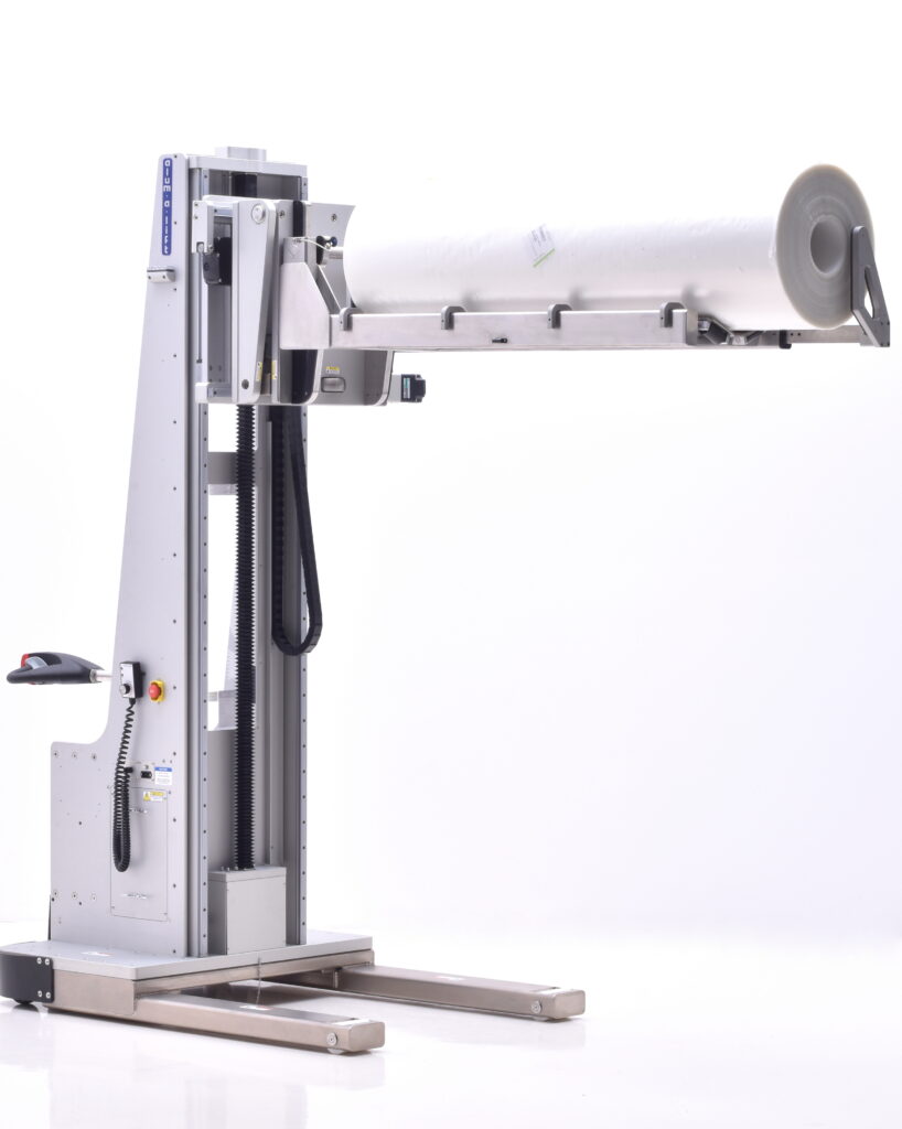 Custom Cleanroom Roll Handling Equipment with V-Cradle