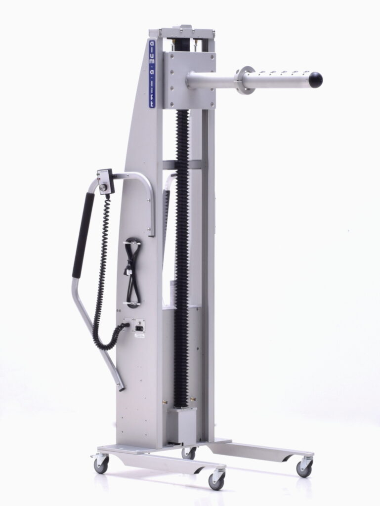 Portable Roll Handling Lift with Roller Boom