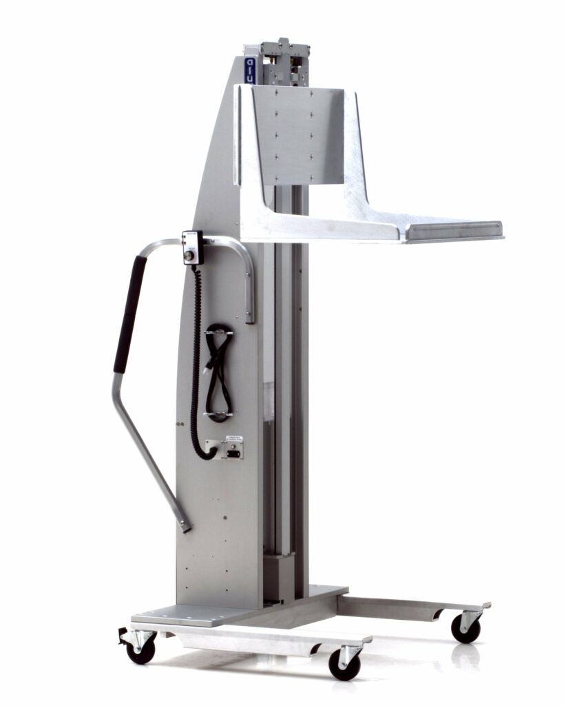 Ergonomic Lift with Platform for Roller Carts