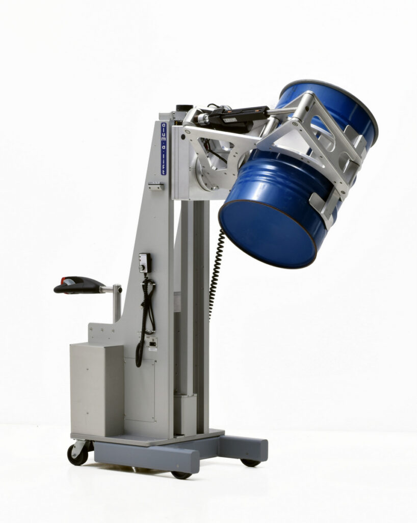Self-Propelled Lifter and Rotator with Blue Steel Drum
