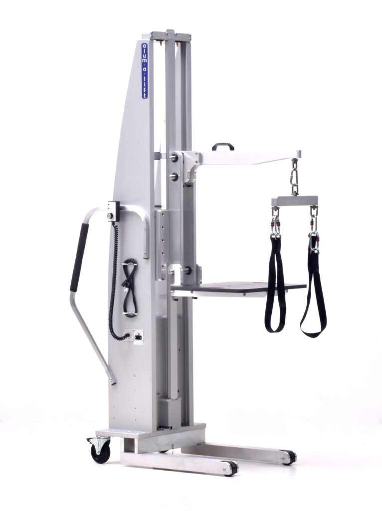 Interchangeable boom and platform, removeable swiveling spreader bar, ergonomic, medical device manufacturer