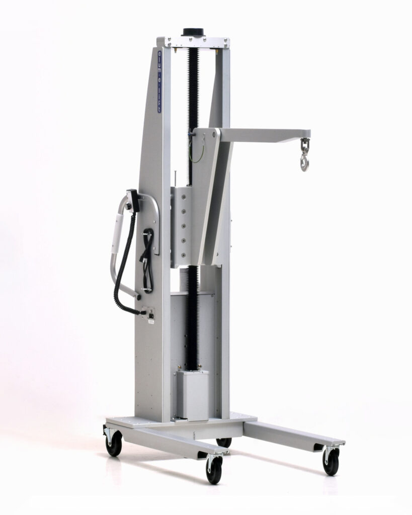 Aerospace Lift, ISO Cleanroom Compatible, Stowable Boom with Loaded Hoist Ring, Defense, National Laboratory, Space Research
