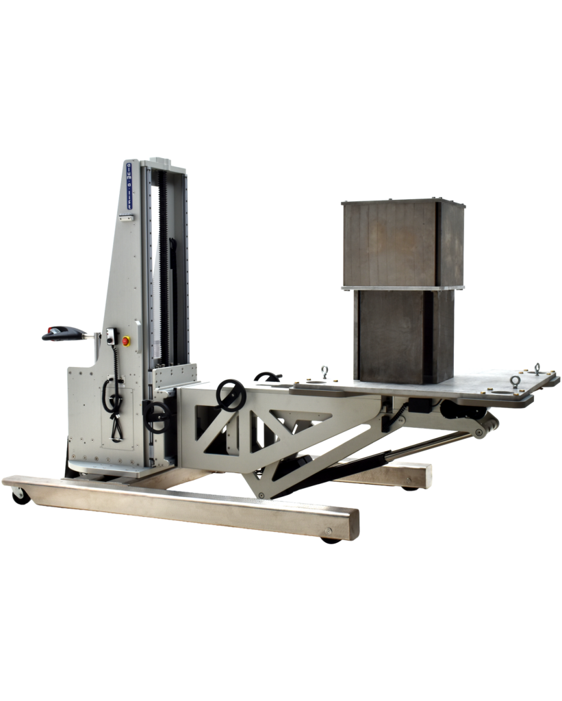 Dual-Axis Satellite Bus Handling Lift for ISO Class 6 Cleanrooms